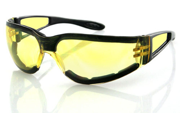 Balboa Shield Ii Sunglass Black Frame Yellow Lens Esh204