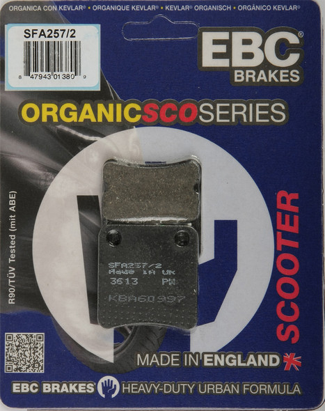 EBC Brake Pads Sfa257/2 Organic Sfa257/2