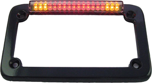 Sdc Led License Plate Frame Black W/Turn Signals 2603