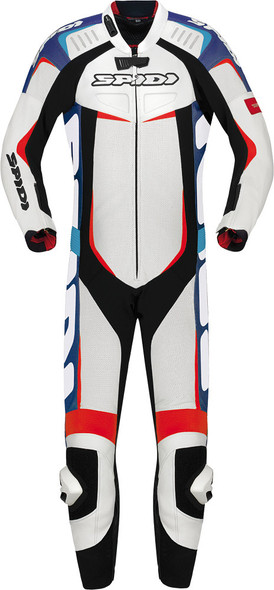 Spidi Track Leather Wind Pro Suit Blue/Red E54/Us44 Y120-022-54