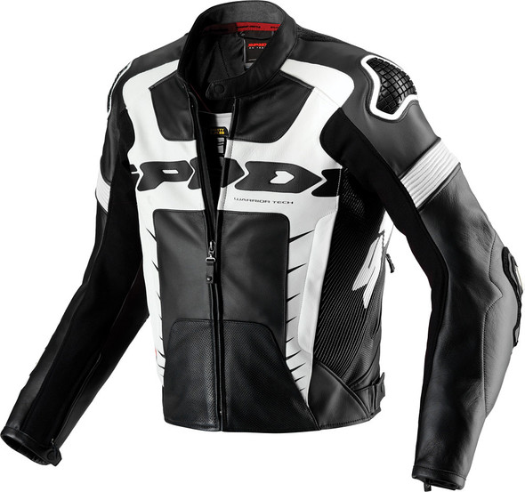 Spidi Warrior Pro Leather Jacket Black/White E50/Us40 P144-011-50
