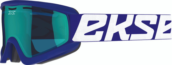 EKS Brand EKS Cold Weather Goggle Blue W/Blue Mirror 067-10905