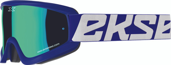 EKS Brand Flat-Out Goggle Blue W/Blue Mirror 067-10430