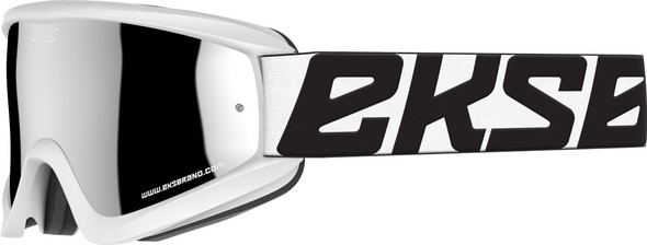 EKS Brand Flat-Out Goggle Mr. Clean Whit W/Silver Mirror 067-60325