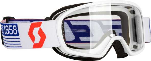 Scott Youth Buzz Mx Goggle White/Red W/Clear 272838-1030043