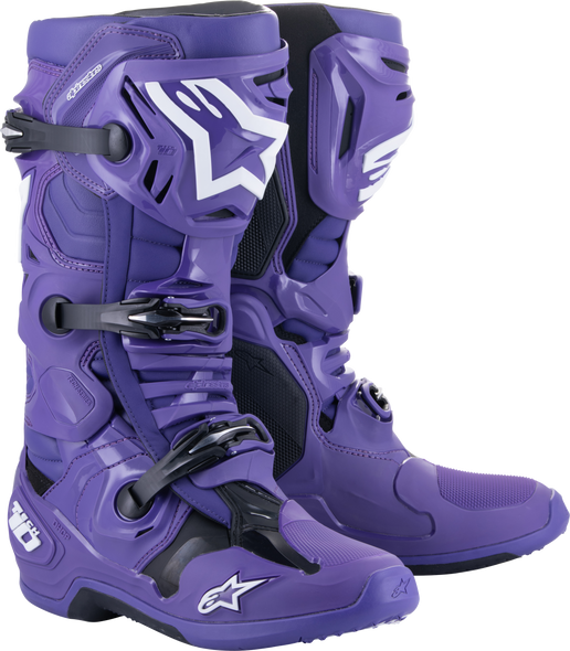 Alpinestars Tech 10 Boots Ultraviolet Black Sz 11 2010020-394-11