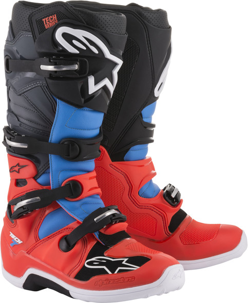 Alpinestars Tech 7 Boots Red/Grey/Black Sz 10 2012014-3711-10