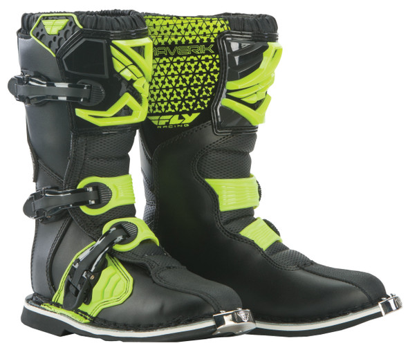 Fly Racing Maverik Mx Boots Hi-Vis/Black Sz 03 364-56803