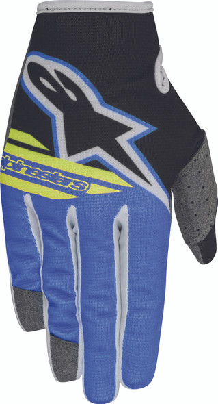 Alpinestars Radar Flight Gloves Black/Aqua/Yellow Lg 3541818-1175-L