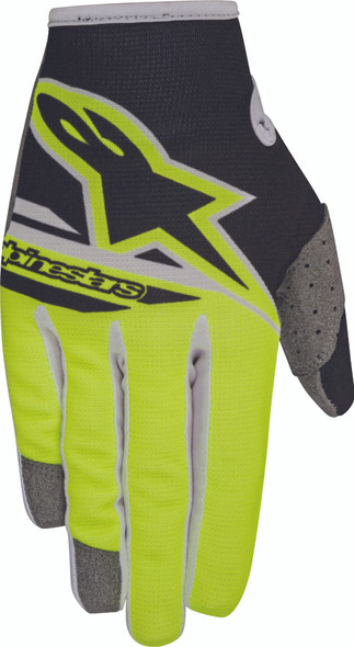 Alpinestars Radar Flight Gloves Black/Yellow 2Xs 3541818-155-Xxs