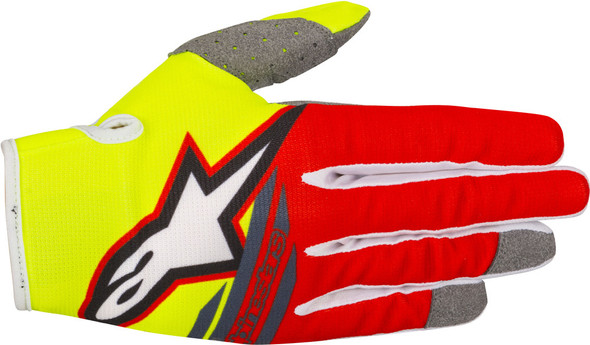 Alpinestars Radar Flight Gloves Yellow/Red/Anthracite Lg 3561818-539-L