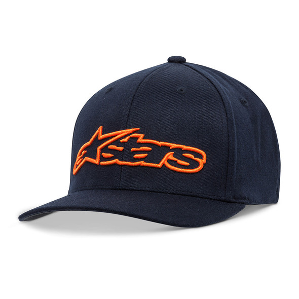 Alpinestars Blaze Flexfit Hat Navy/Orange Sm/Md 1039-81005-7032-S/M