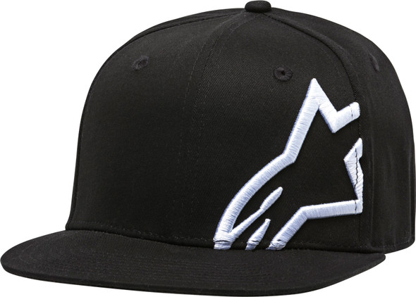 Alpinestars Corp Snap Hat Black/White Flat Bill 1139-81505-1020-Os