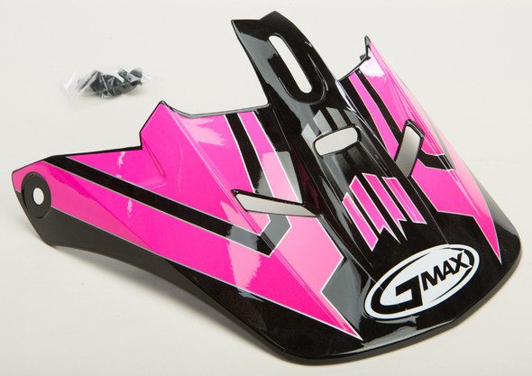Gmax Visor W/Screws Race Gm-46.2 Black/Pink Md-3X G046241