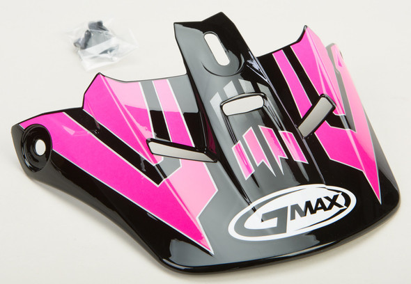 Gmax Visor W/Screws Race Gm-46.2Y Black/Pink Ys-Yl G046127