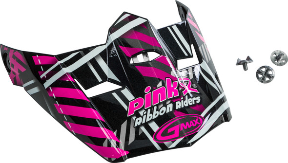 Gmax Visor W/Screws Xs-S Mx-46 Pink Ribbon Riders Plaid Black/Pink G046867
