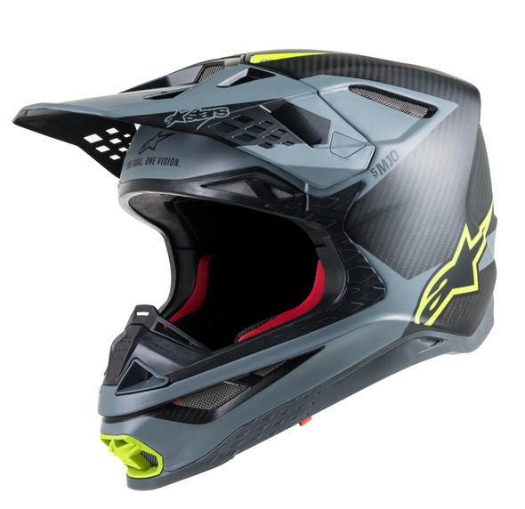 Alpinestars S.Tech S-M10 Meta Helmet Black/Grey/Yellow Lg 8300419-175-Lg