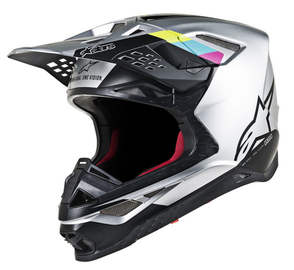 Alpinestars S.Tech S-M8 Contact Helmet Silver/Black Xl 8300819-191-Xl