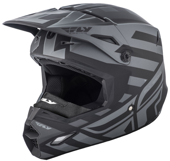 Fly Racing Elite Cold Weather Interlace Helmet Matte Grey/Black Xs 73-4940-4-Xs