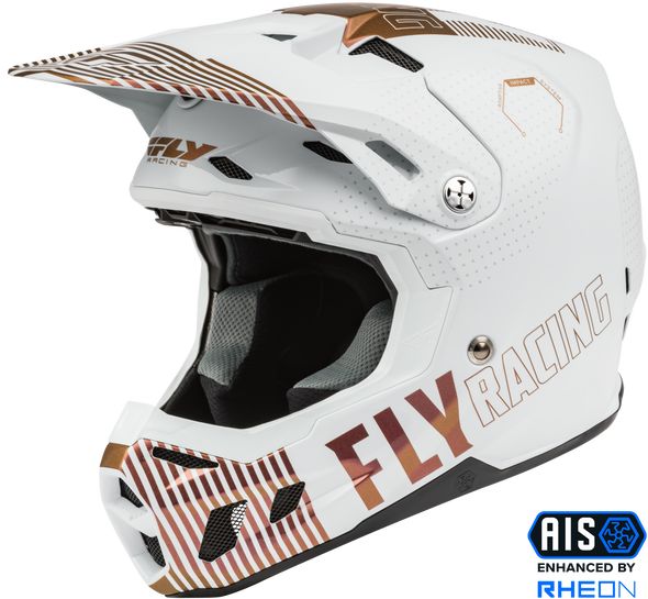 Fly Racing Formula Cc Primary L.E. Helmet White/Copper Md 73-4301M
