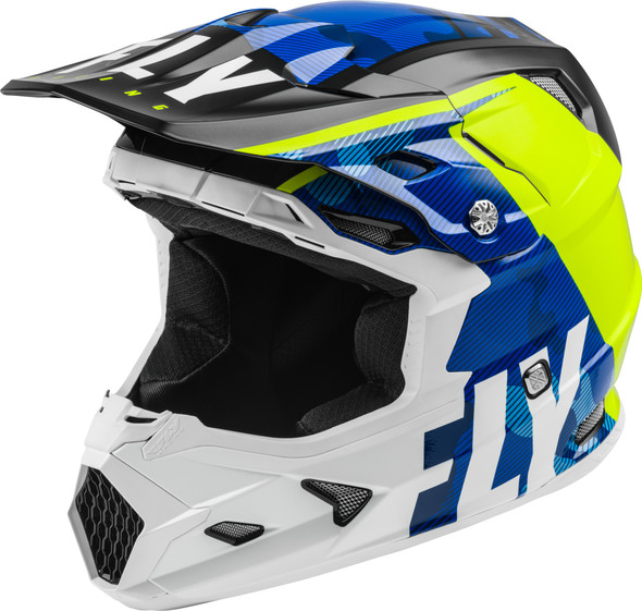 Fly Racing Toxin Transfer Helmet Blue/Hi-Vis/White Lg 73-8540L