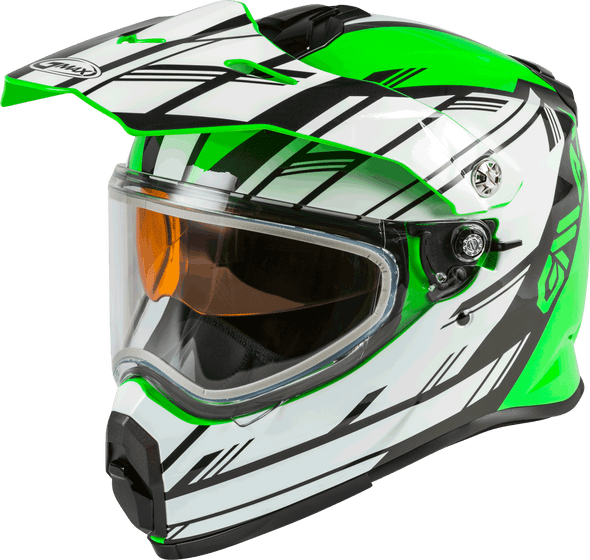 Gmax At-21S Adventure Epic Snow Helmet Green/White/Black Lg G2211056
