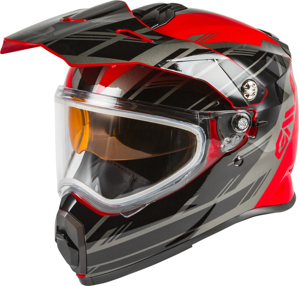 Gmax At-21S Adventure Epic Snow Helmet Red/Black/Silver Lg G2211376
