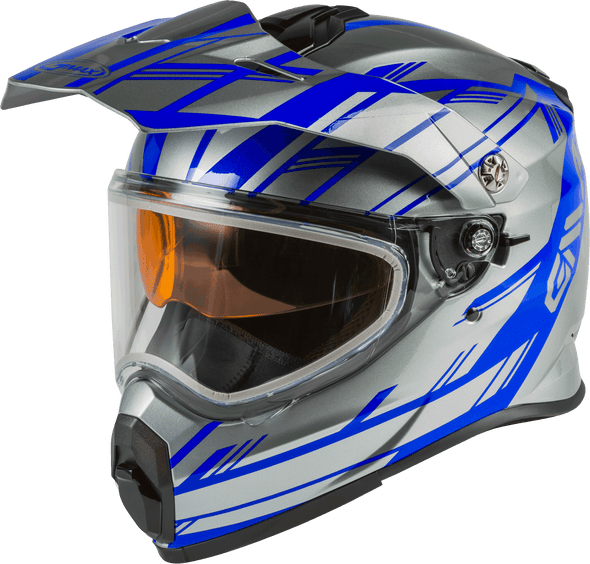Gmax At-21S Adventure Epic Snow Helmet Silver/Blue Lg G2211696