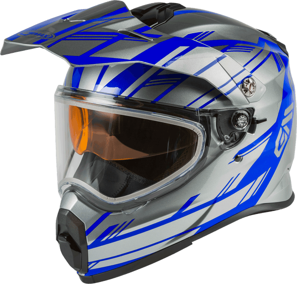 Gmax At-21S Adventure Epic Snow Helmet Silver/Blue Md G2211695