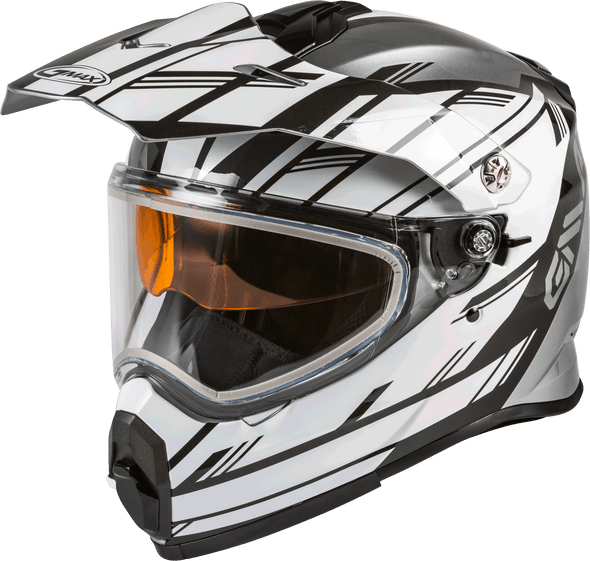 Gmax At-21S Adventure Epic Snow Helmet Silver/White/Black Lg G2211126