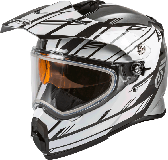 Gmax At-21S Adventure Epic Snow Helmet Silver/White/Black Xs G2211123