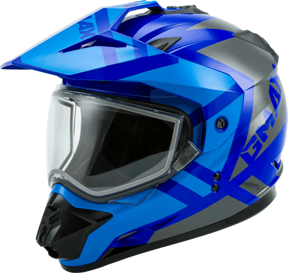 Gmax Gm-11S Dual-Sport Trapper Snow Helmet Blue/Grey Sm G2113044