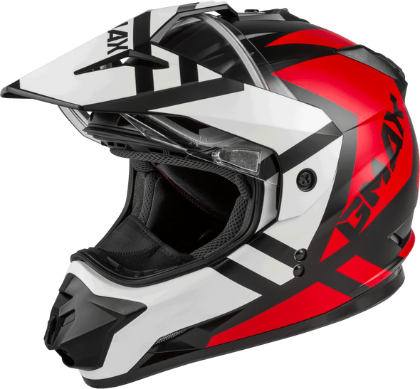 Gmax Gm-11S Dual-Sport Trapper Snow Helmet Matte Blk/Red/White Xl G2113077