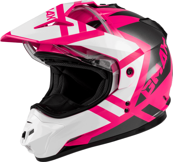 Gmax Gm-11S Dual-Sport Trapper Snow Helmet Pink/White/Grey Sm G2113614