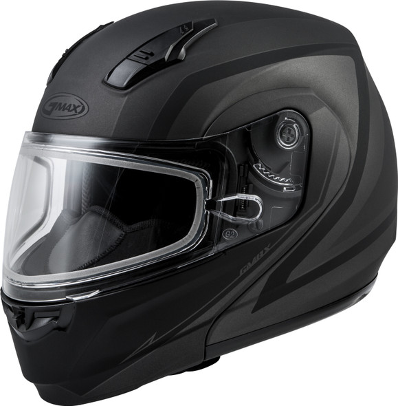 Gmax Md-04S Modular Docket Snow Helmet Matte Dark Sil/Black Lg G2042236