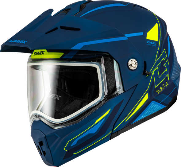 Gmax Md-74S Spectre Snow Helmet Matte Blue/Green Xl M6742187