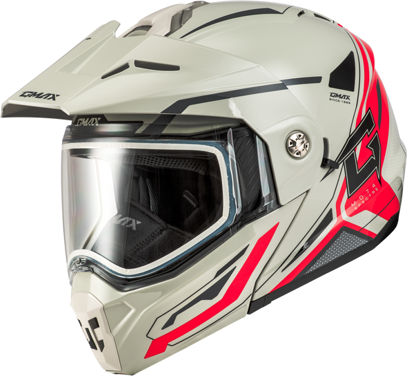 Gmax Md-74S Spectre Snow Helmet White/Red 2X M6742358
