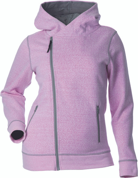 DSG Diagonal Zip Hoodie Pink/Heather X 35694