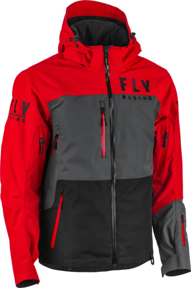 Fly Racing Carbon Jacket Red/Black/Grey Lg 470-4132L