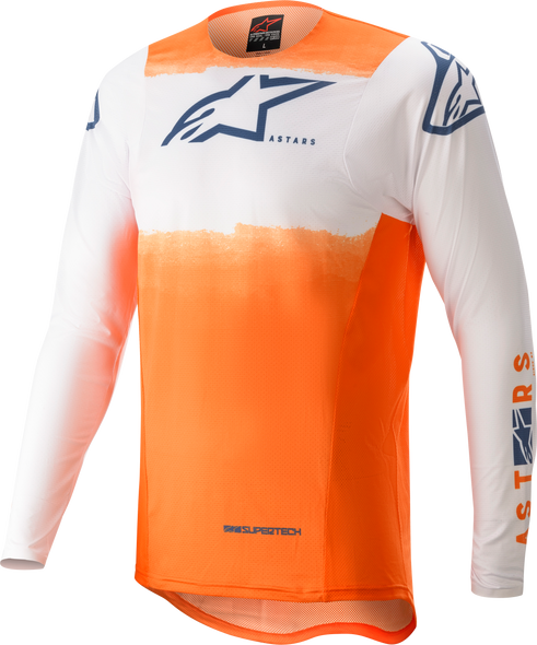 Alpinestars Supertech Foster Jersey White/Orange/Dark Blue 2X 3760722-2407-2Xl