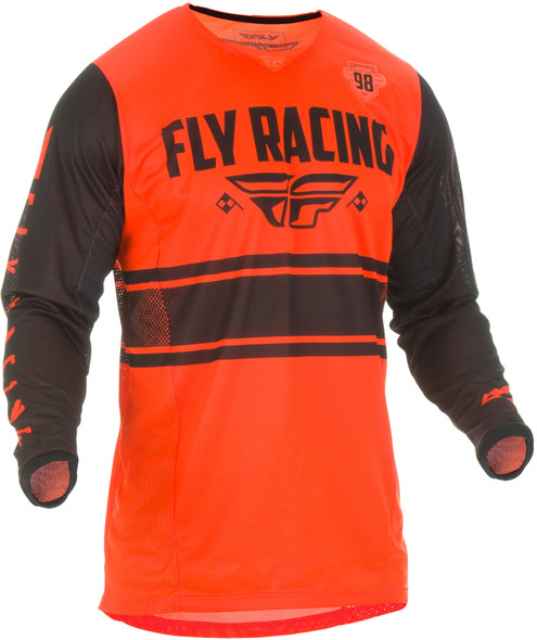 Fly Racing Kinetic Mesh Era Jersey Neon Orange/Black Lg 372-327L