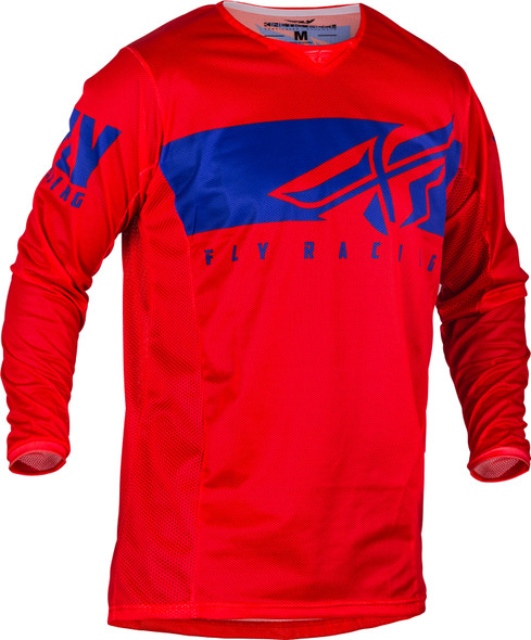 Fly Racing Kinetic Mesh Shield Jersey Red/Blue Lg 373-312L