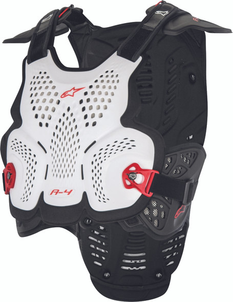Alpinestars A-4 Chest Protector White/Black/Red Md/Lg 6701517-213-M/L