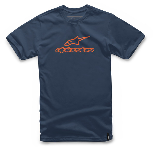 Alpinestars Always Tee Navy/Orange Sm 1037-72102-7032-S