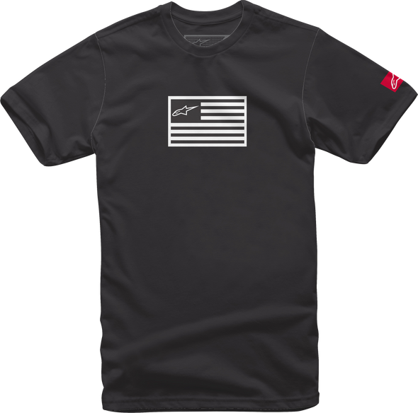 Alpinestars Flagged Tee Black Lg 1213-72038-10-L