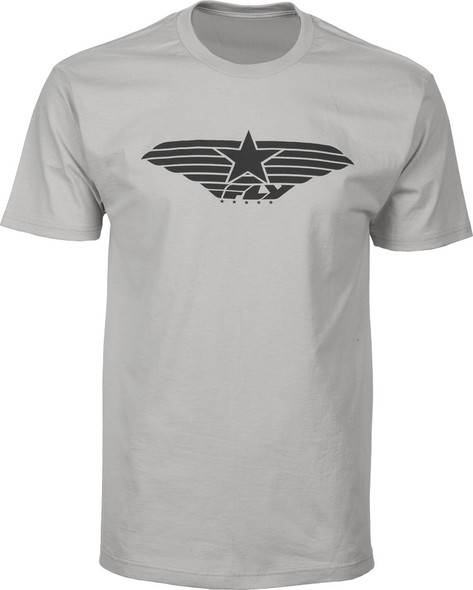 Fly Racing Fly Standard Issue Tee Silver Lg #5817 352-0362~4