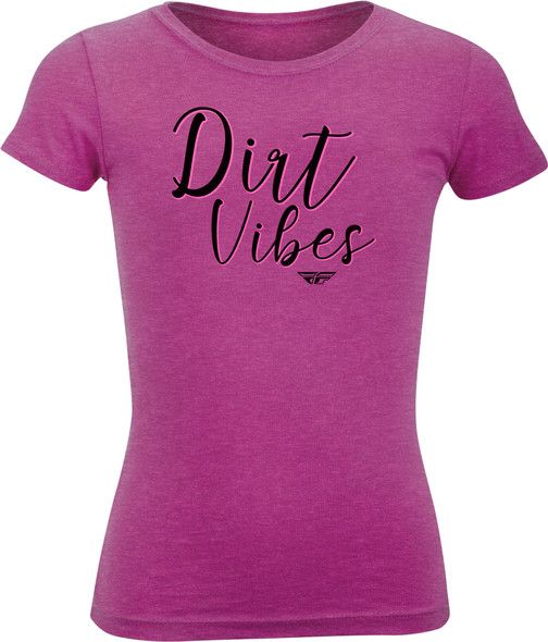 Fly Racing Girl'S Fly Dirt Vibes Tee Raspberry Sm 356-0520S