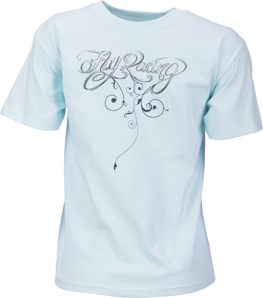 Fly Racing Script Girls Tee Light Blue 3T 356-02313T