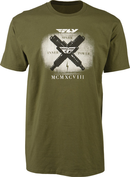 Fly Racing Spark Tee Military Green M 352-0545M