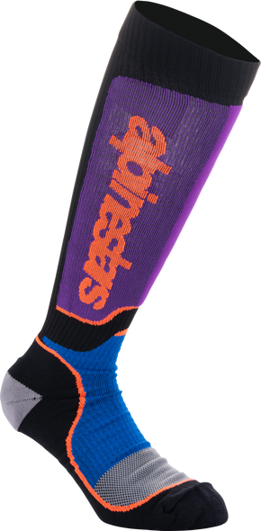 Alpinestars Mx Plus Socks Blk/Royal Bl/Purple Sm 4702324-1246-S